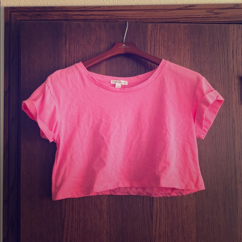 NWOT Hot Pink crop top